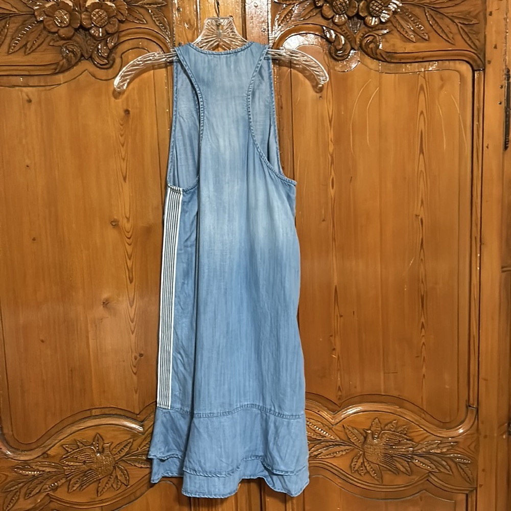 Bella Dahl Chambray Side Stripe Dress - Picture 4 of 6